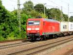 Am 1.08.2014 kam die 145 040-2 von der DB aus Richtung Magdeburg nach Niederndodeleben und fuhr weiter in Richtung Braunschweig .