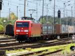 Am 31.08.2014 kam die 145 047-7 von der DB aus Richtung  Salzwedel nach Stendal und fuhr weiter in Richtung Magdeburg .