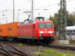 Am 16.10.2014 kam die 145 041-0 von der DB aus Richtung Magdeburg nach Stendal und fuhr weiter in Richtung Wittenberge.