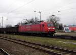 Am 03.04 .2015 kam die 145 013-9 von der Railion aus Richtung Magdeburg nach Stendal und fuhr weiter in Richtung Hannover .