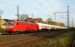 Am 31.10.2015 kam die 145 009-7 von  DB Schenker aus Richtung Magdeburg nach Niederndodeleben und fuhr weiter in Richtung Braunschweig .