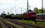Am 14.05.2016 kam die 145 007-1 von  DB Schenker aus Richtung Magdeburg nach Stendal und fuhr weiter in Richtung Hannover.