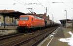 Am 25.01.2015 kam die 145-CL001 von ArcelorMittal aus Richtung Berlin nach Stendal und fuhr weiter in Richtung Hannover , 