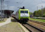 Am 07.05.2015 kam die 145 095-6 von der CAPTRAIN aus Richtung Magdeburg nach Stendal und fuhr weiter in Richtung Salzwedel .