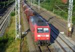 Am 23.07.2014 kam die 145 058-4 von der Railion aus der Richtung Stendal und fuhr nach Wittenberge.