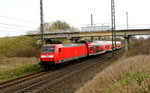 Am 05.04.2016 kam die 146 028 von der DB aus Richtung Magdeburg und fuhr nach   Stendal .