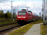 Am 17.04.2016 kam die 146 015 von der DB aus Richtung Salzwedel nach Stendal und fuhr weiter in Richtung Magdeburg .