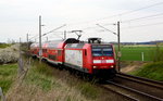 Am 18.04.2016 kam die 146 008 von der DB  aus Richtung Stendal und fuhr nach Magdeburg .