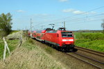Am 20.04.2016 kam die 146 020 von der DB aus Richtung Stendal und fuhr nach Magdeburg .
