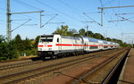 Am 15.09.2016 kam die 146 560-8 von DB Fernverkehr ,   aus Richtung Magdeburg nach Niederndodeleben und fuhr weiter in Richtung Braunschweig .