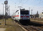 Am 15.03.2017 kam die 146 575-6 von DB Fernverkehr aus Richtung Braunschweig nach Stendal und fuhr weiter in Richtung Magdeburg .