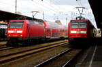 Am 10.04.2017 standen die 146 027 und die 146 008 von der DB Regio AG,  in Stendal .
