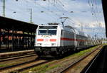 Am 09.05.2017 kam die   146 573-1 von DB Fernverkehr  aus Richtung Magdeburg nach Stendal und fuhr weiter in Richtung Braunschweig .
