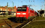 -br-6-146-db/585056/am-30102017-fuhr-die-146-023 Am 30.10.2017 fuhr die 146 023 von DB Regio von   Stendal   nach Salzwedel.