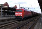 Am 13.06.2014 kam die 152 063-4 von der DB aus Richtung Magdeburg nach Stendal und fuhr weiter in Richtung Wittenberge.