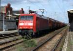 Am 18.06.2014 kam 152 100-4 von der DB aus Richtung Magdeburg nach Stendal und fuhr weiter in Richtung Wittenberge.