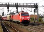 Am 31.10.2014 kam die 152 065-9 von der DB aus Richtung Braunschweig nach Niederndodeleben und fuhr weiter in Richtung Magdeburg .