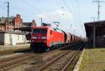 Am 19.04.2015 kam die 152 120-2 von der DB aus Richtung Magdeburg nach Stendal und fuhr weiter in Richtung Wittenberge .