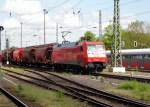Am 06.05.2015 kam die 152 031-1 von der DB aus Richtung Magdeburg nach Stendal und fuhr weiter in Richtung Wittenberge .