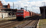 Am 17.08.2016 kam die 152 036-0 von DB Schenker  aus Richtung Magdeburg nach Stendal und fuhr weiter in Richtung Salzwedel .