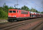 Am 3.06.2014 kam die 155 237-1 von der Railion aus der Richtung Magdeburg nach Wefensleben und fuhr weiter in Richtung Helmstedt .