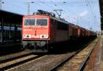 Am 12.06.2014 kam die 155 244-7 von der Railion aus Richtung Magdeburg nach Stendal und fuhr weiter in Richtung Wittenberge.