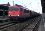 Am 17.06.2014 kam 155 121-7 von der Railion aus Richtung Magdeburg nach Stendal und fuhr weiter in Richtung Wittenberge.