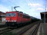Am 18.06.2014 kam die 155 127-4 von der Railion aus Richtung Magdeburg nach Stendal und fuhr weiter in Richtung Salzwedel.