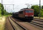 Am 2.07.2014 kam die 155 043-3 von der  Railon aus Richtung Magdeburg nach Niederndodeleben und fuhr weiter in Richtung Braunschweig .