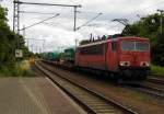 Am 2.07.2014 kam die 155 121-4  aus Richtung Magdeburg nach Niederndodeleben und fuhr weiter in Richtung Braunschweig .