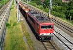 Am 7.07.2014 kam die 155 179-5  von der MEG aus der Richtung Stendal und fuhr nach Wittenberge .