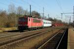 Am 26.02.2015 kam die 155 008-6 von der Railion aus Richtung Magdeburg nach Niederndodeleben und fuhr weiter in Richtung Braunschweig .