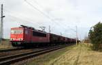 Am 01.04.2015 kam die 155 008-6  von der Railion aus der Richtung Stendal nach Demker und fuhr weiter in Richtung Magdeburg .