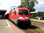 Am 14.08.2014 kam die 182 007 von der DB aus Richtung Magdeburg nach Genthin und fuhr weiter in Richtung Brandenburg an der Havel .