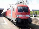 Am 04.05.2015 kam die 182 014 von der DB aus Richtung Magdeburg nach Genthin und fuhr weiter in Richtung Eisenhüttenstadt .