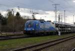 Am 13.04.2015 kam die   182 911-8 von der MWB aus Richtung Hannover nach Stendal und fuhr weiter in Richtung Magdeburg.