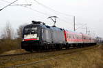 Am 11.03.2018 kam die  182 513-2 aus Richtung Stendal und fuhr nach Hamburg .