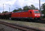 Am 30.05.2014 kam die 185 222-7 von der DB aus der Richtung Berlin nach Stendal und fuhr weiter in Richtung Hannover.