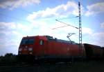Am 2.06.2014 kam die 185 206-0 von der DB aus der Richtung Salzwedel und fuhr nach Stendal .