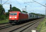 Am 3.06.2014 kam die 185 354-8 von der DB aus der Richtung Helmstedt nach Wefensleben und fuhr weiter in Richtung Magdeburg .