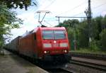Am 3.06.2014 kam die 185 159-1 von der DB aus der Richtung Magdeburg nach Wefensleben und fuhr weiter in Richtung Helmstedt .