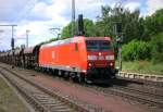 Am 3.06.2014 kam die 185 061-9 von der DB aus der Richtung Helmstedt nach Wefensleben und fuhr weiter in Richtung Magdeburg .