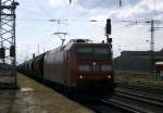 Am 18.06.2014 kam die 185 198-9 von der DB aus der Richtung Wittenberge nach Stendal und fuhr weiter in Richtung Magdeburg.