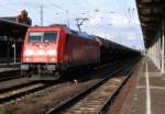 Am 18.06.2014 kam 185 351-4 von der DB aus Richtung Magdeburg nach Stendal und fuhr weiter in Richtung Wittenberge.