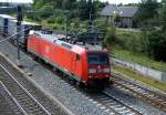 Am 26.06.2014 kam 185 073-4  von der DB aus Richtung  Wittenberge und fuhr weiter in Richtung Stendal.