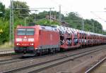 Am 2.07.2014 kam die 185 018-0 von der DB aus Richtung Magdeburg nach Niederndodeleben und fuhr weiter in Richtung Braunschweig .