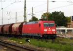 Am 06.07.2014 kam die 185 353-0 von der DB aus Richtung Magdeburg nach Stendal und fuhr weiter in Richtung Wittenberge.
