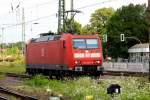 Am 28.07.2014 Rangierfahrt von der 185 047-8 von der DB in Stendal.
