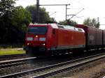 Am 1.08.2014 kam die 185 172-4 von der DB aus Richtung  Braunschweig nach Niederndodeleben und fuhr weiter in Richtung Magdeburg .