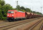 Am 1.08.2014 kam die 185 208-6 von der DB aus Richtung Magdeburg nach Niederndodeleben und fuhr weiter in Richtung Braunschweig .